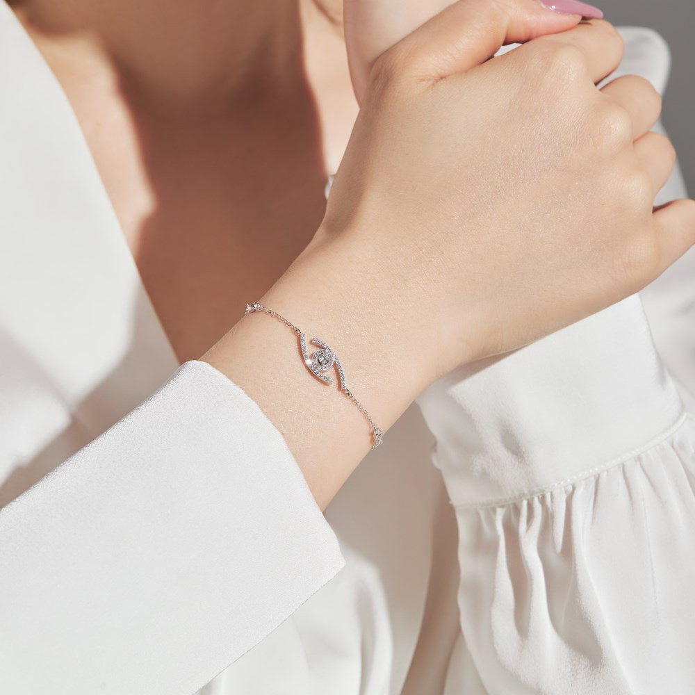 [Sophire Jewelry]Lucky Eye Pave-Set Diamond Bracelet