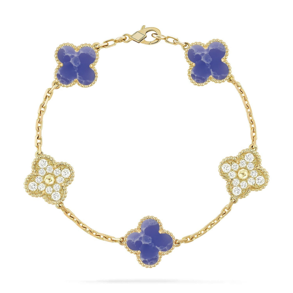 [Sophire Jewelry ]CLOVER 5 MOTIF BLUE VEINS BRACELET COLLECTION