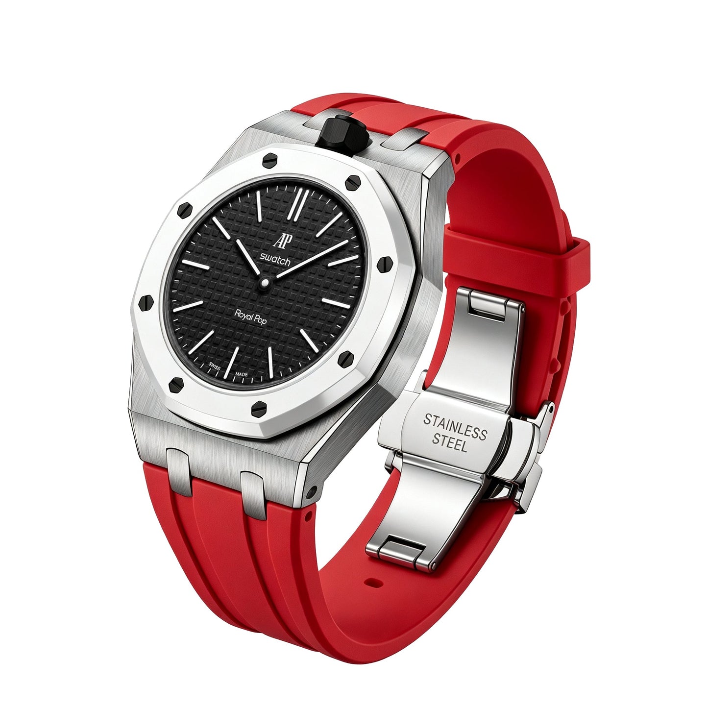 [Sophire]Royal Oak Pop Exclusive Steel Case & Silicone Strap With Cradle
