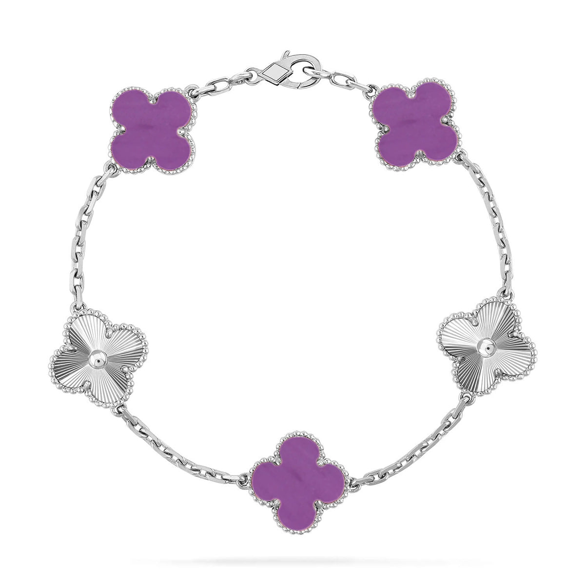 [Sophire Jewelry ] CLOVER 5 MOTIF VIOLET BRACELET COLLECTION