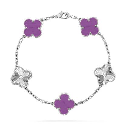 [Sophire Jewelry ] CLOVER 5 MOTIF VIOLET BRACELET COLLECTION