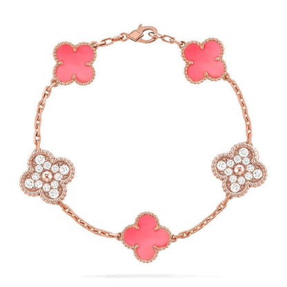 [Sophire Jewelry ] CLOVER 5 MOTIFS  PINK MOP BRACELET COLLECTION