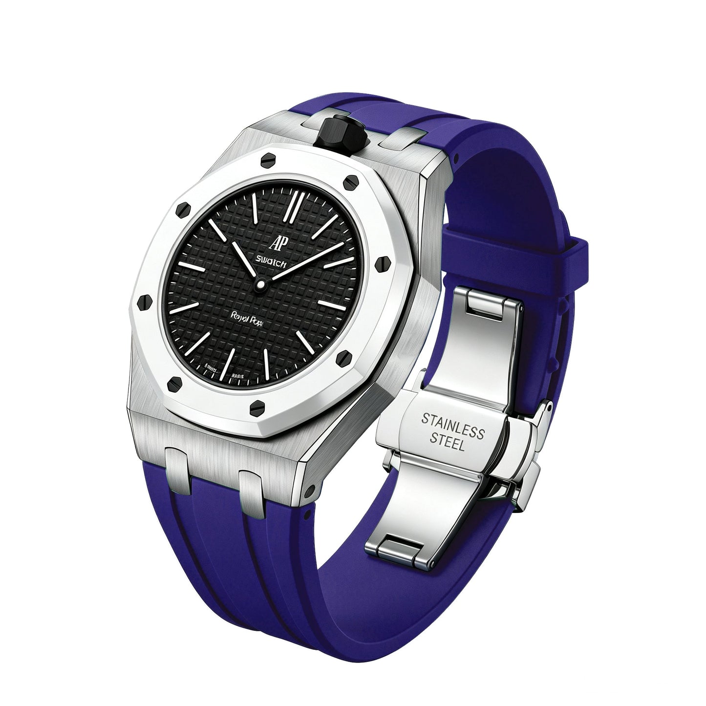 [Sophire]Royal Oak Pop Exclusive Steel Case & Silicone Strap With Cradle