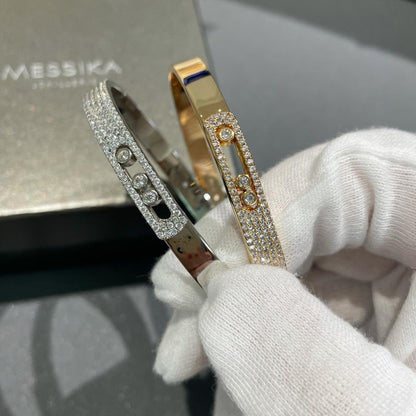 [Sophire Jewelry]Move Noa Rose Gold Pavé Diamond Bangle Bracelet