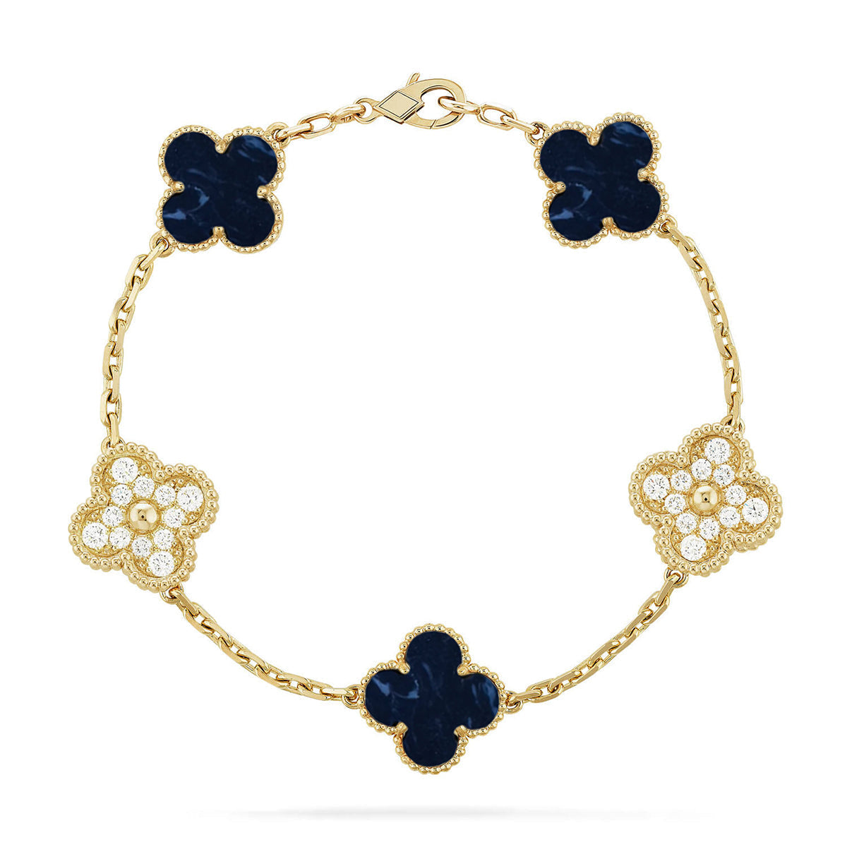 [Sophire Jewelry ]CLOVER 5 MOTIF PIETERSITE BRACELET COLLECTION
