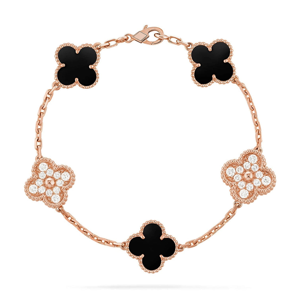 [Sophire Jewelry ] CLOVER 5 MOTIF ONYXS BRACELET COLLECTION