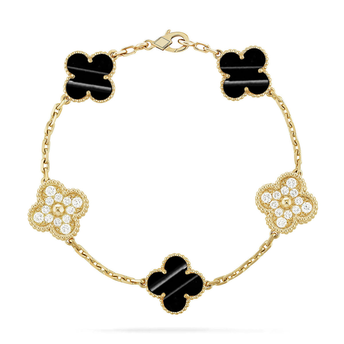 [Sophire Jewelry ] CLOVER 5 MOTIF PULSAR STONE BRACELET COLLECTION