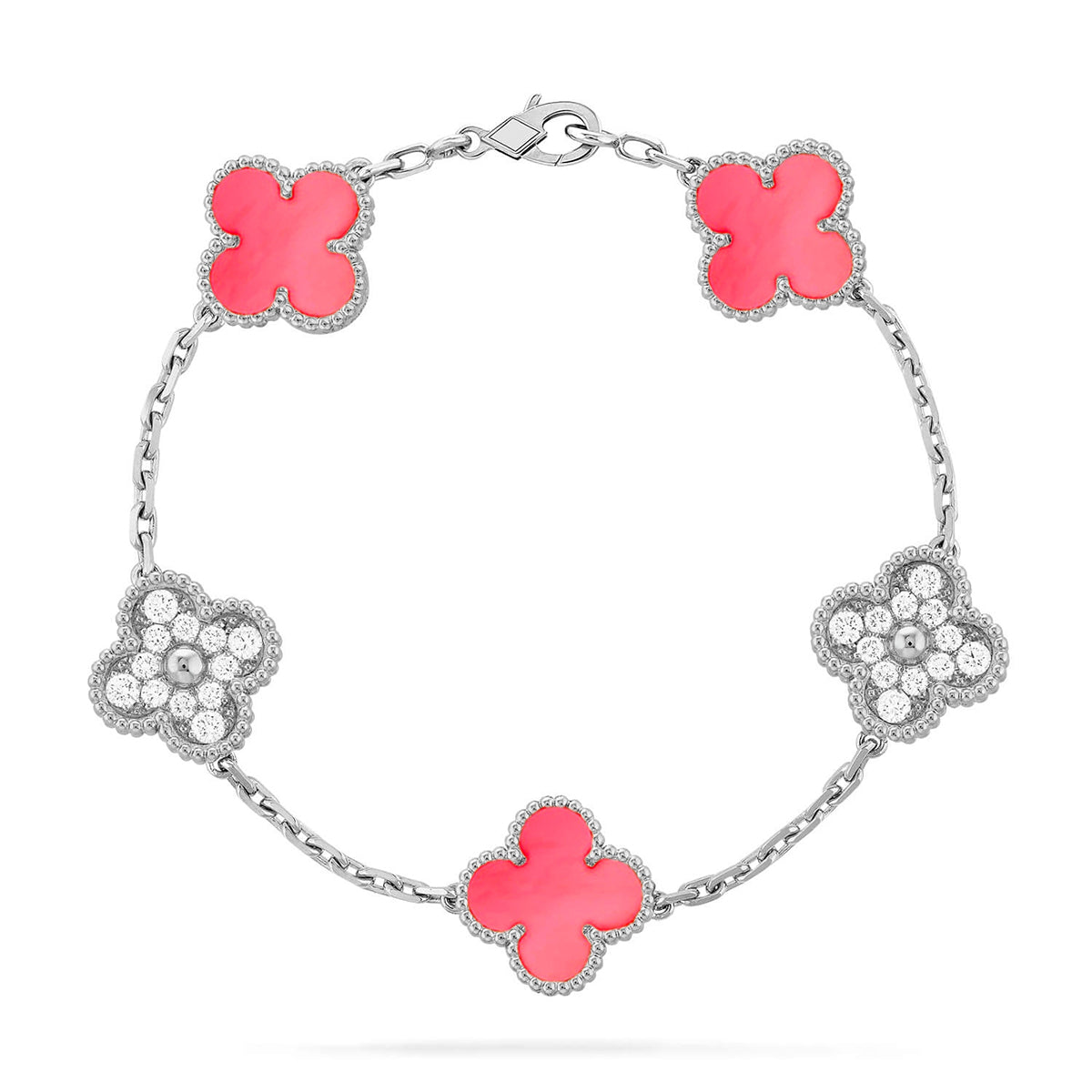 [Sophire Jewelry ] CLOVER 5 MOTIFS  PINK MOP BRACELET COLLECTION