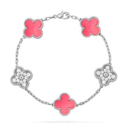 [Sophire Jewelry ] CLOVER 5 MOTIFS  PINK MOP BRACELET COLLECTION