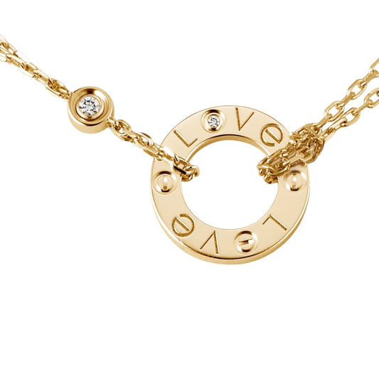[Sophire]LOVE CIRCULAR PENDANT 2-DIAMOND NECKLACE