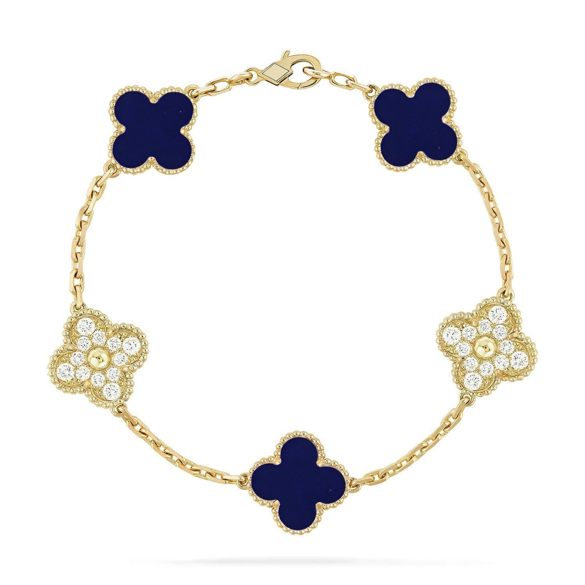 [Sophire Jewelry ]CLOVER 5 MOTIF LAPIS LAZULI BRACELET COLLECTION