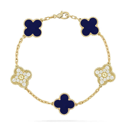 [Sophire Jewelry ]CLOVER 5 MOTIF LAPIS LAZULI BRACELET COLLECTION