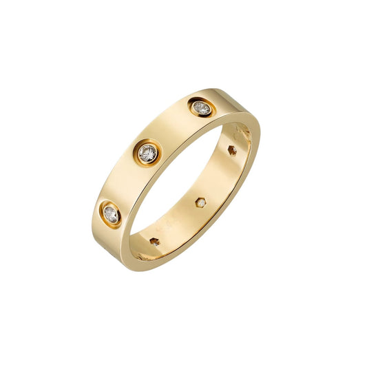 [Sophire]LOVE 4MM 8 DIAMONDS RING