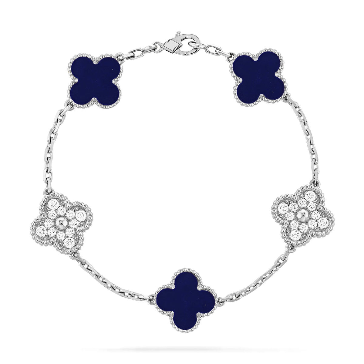 [Sophire Jewelry ]CLOVER 5 MOTIF LAPIS LAZULI BRACELET COLLECTION