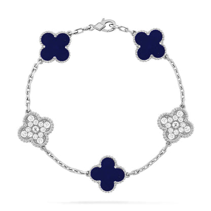 [Sophire Jewelry ]CLOVER 5 MOTIF LAPIS LAZULI BRACELET COLLECTION