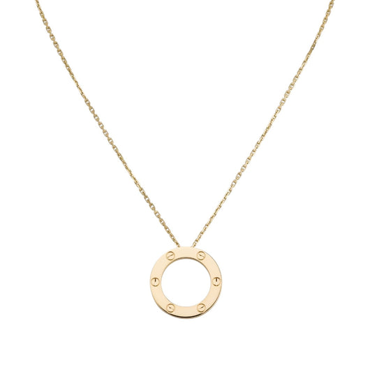 [Sophire]LOVE LARGE CIRCULAR PENDANT NECKLACE