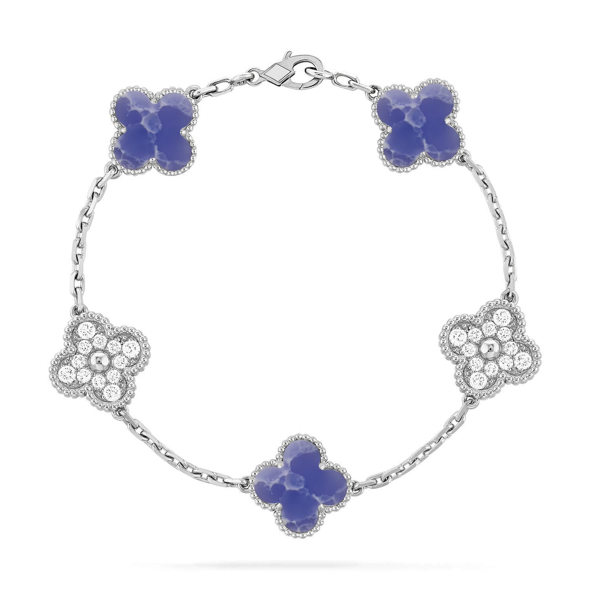 [Sophire Jewelry ]CLOVER 5 MOTIF BLUE VEINS BRACELET COLLECTION