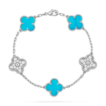 [Sophire Jewelry ] CLOVER 5 MOTIF TURQUOISE BRACELET COLLECTION