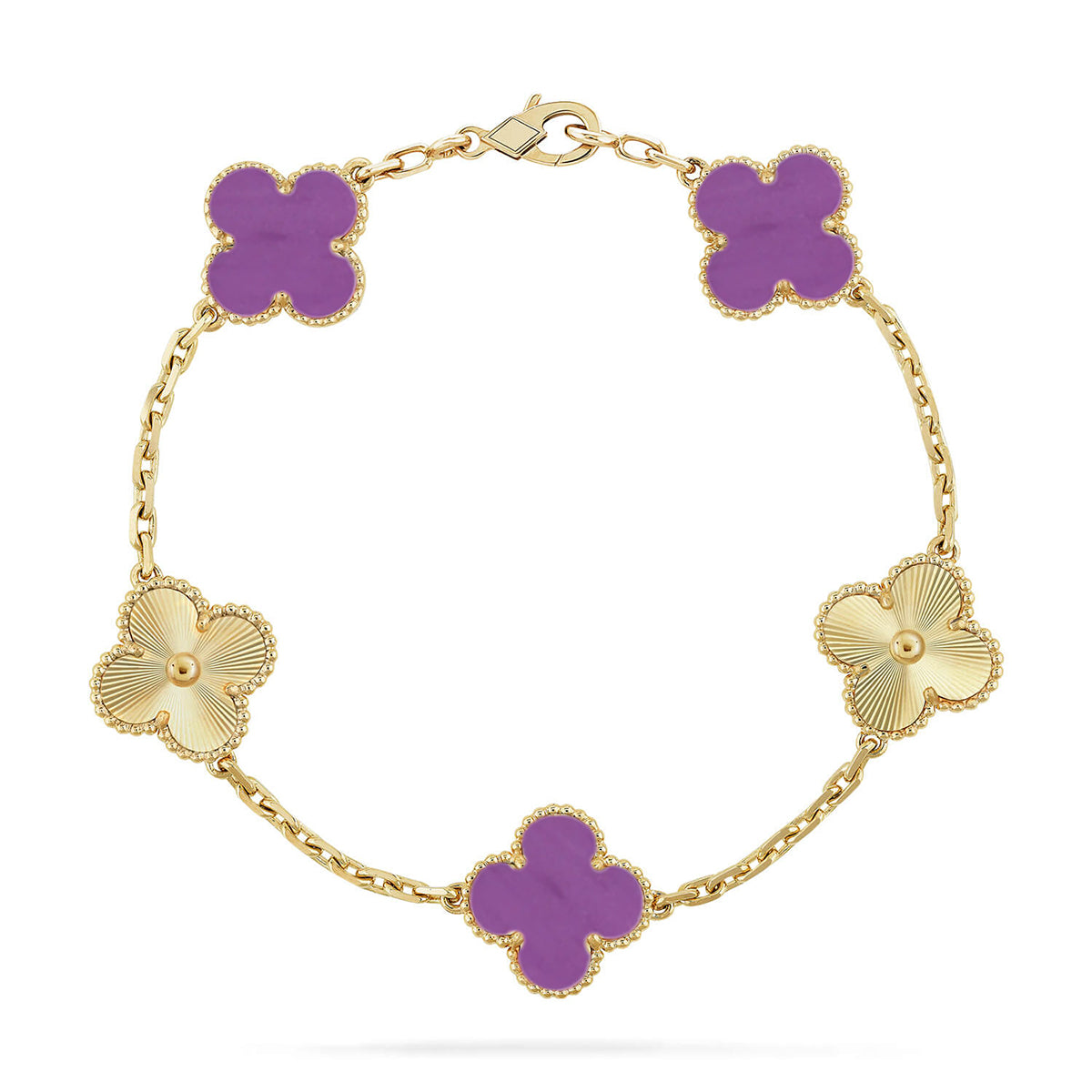 [Sophire Jewelry ] CLOVER 5 MOTIF VIOLET BRACELET COLLECTION