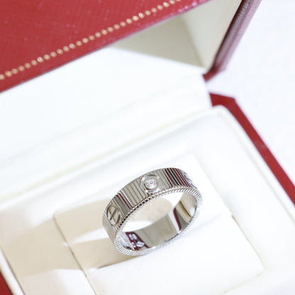 [Sophire Jewelry]LOVE 6.5MM UNLIMITED 3 DIAMONDS RING