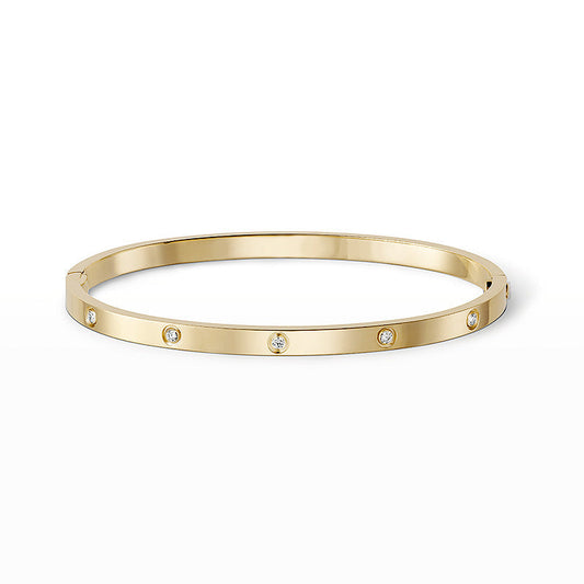 [Sophire]LOVE 3.65MM SMALL MODEL BANGLE - 10-DIAMOND
