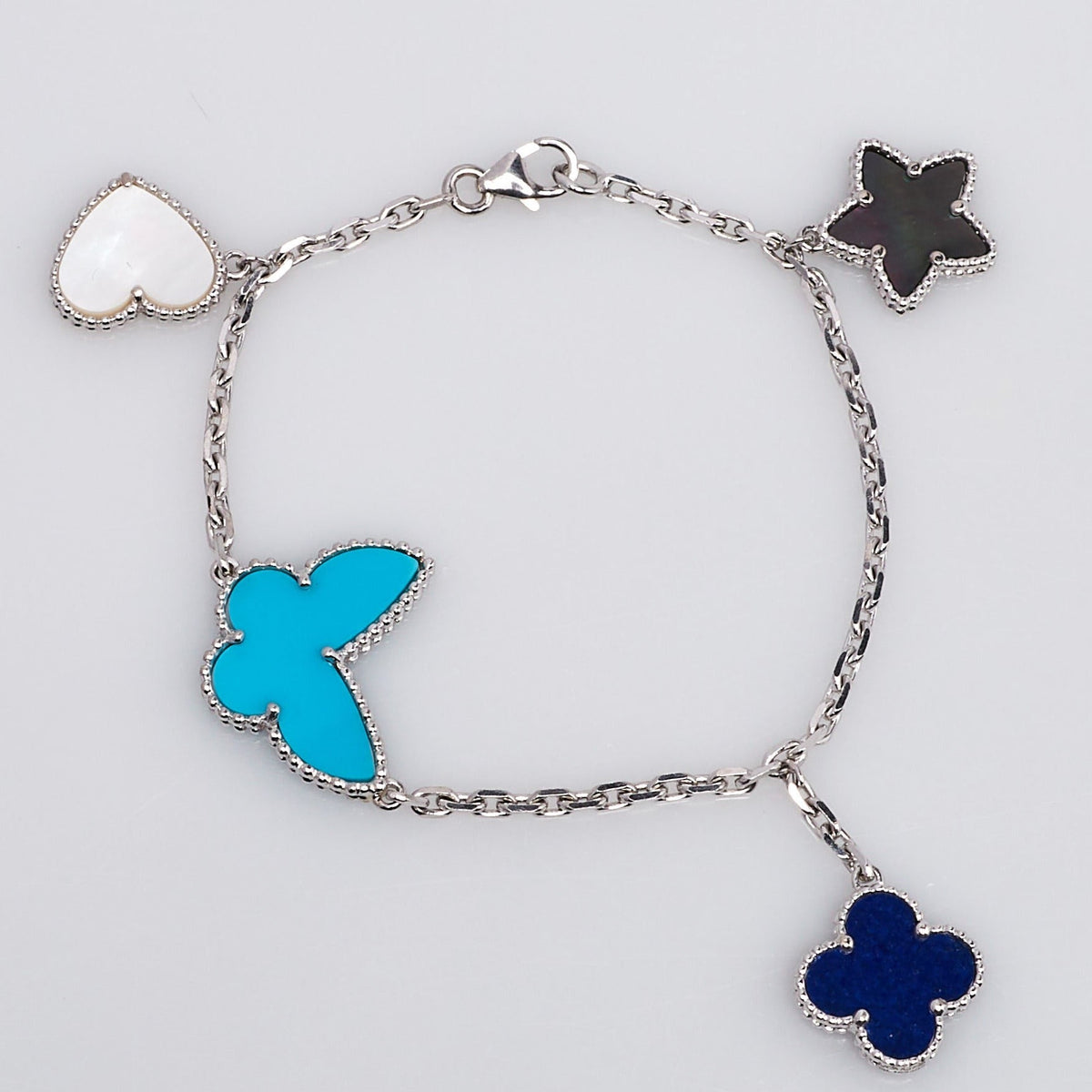 [Sophire Jewelry ]LUCKY SPRING SILVER BRACELET 4 MOTIF