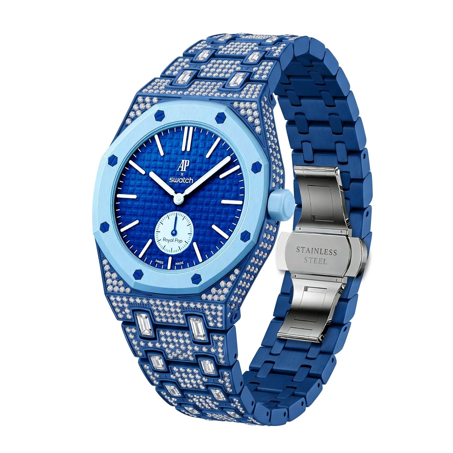 [Sophire]Royal Oak Pop Exclusive Bioceramic Case & Bioceramic Strap Full Diamond