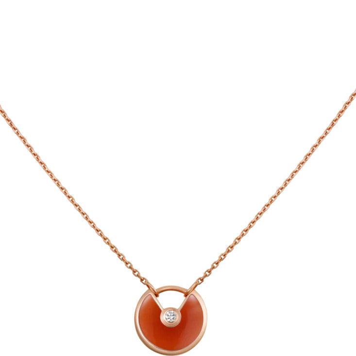[Sophire Jewelry ]AMULETTE GOLD CARNELIAN ONYX NECKLACE