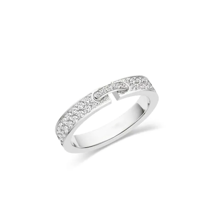 [Sophire Jewelry ]ALLIANCE LIENS VIDENCE PAVED DIAMOND 4MM RING