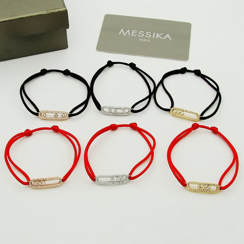 [Sophire Jewelry]Messika Care(s) pink cord pavé bracelet