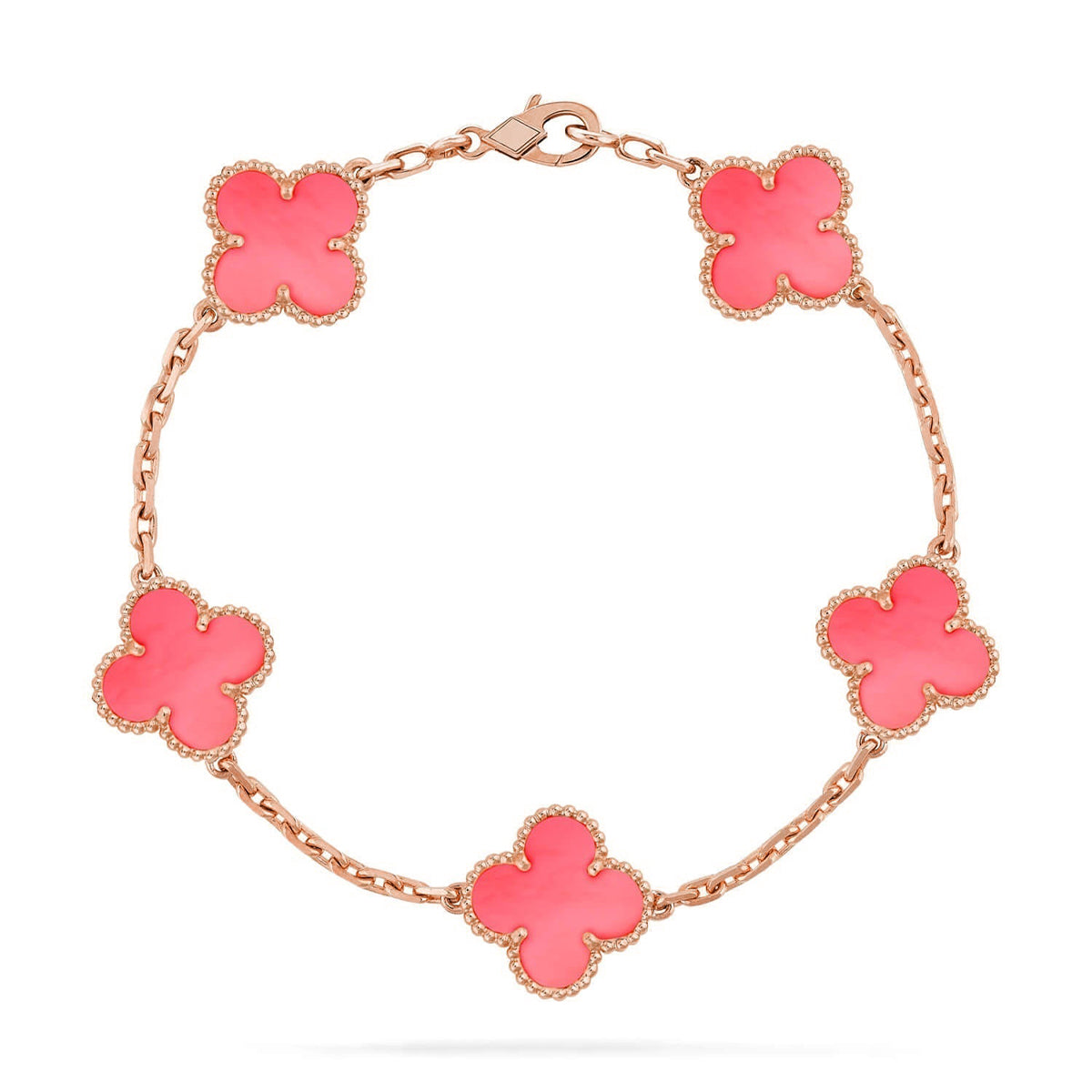 [Sophire Jewelry ] CLOVER 5 MOTIFS  PINK MOP BRACELET COLLECTION