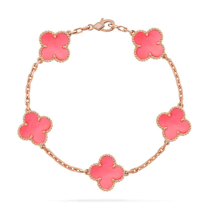 [Sophire Jewelry ] CLOVER 5 MOTIFS  PINK MOP BRACELET COLLECTION