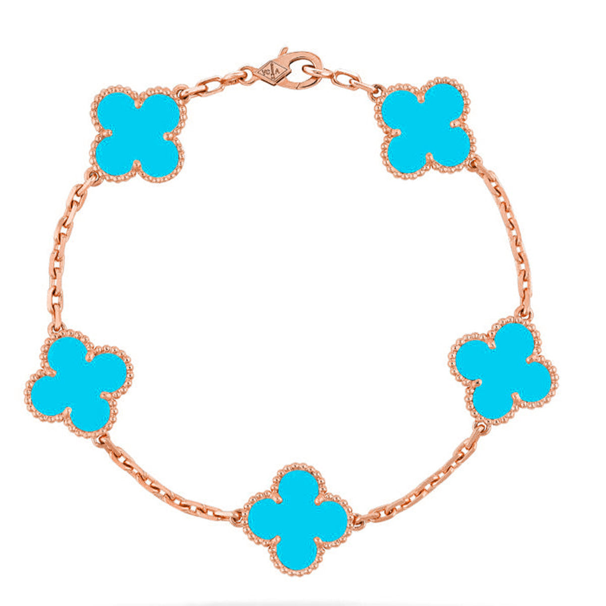 [Sophire Jewelry ] CLOVER 5 MOTIF TURQUOISE BRACELET COLLECTION