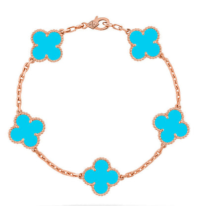 [Sophire Jewelry ] CLOVER 5 MOTIF TURQUOISE BRACELET COLLECTION
