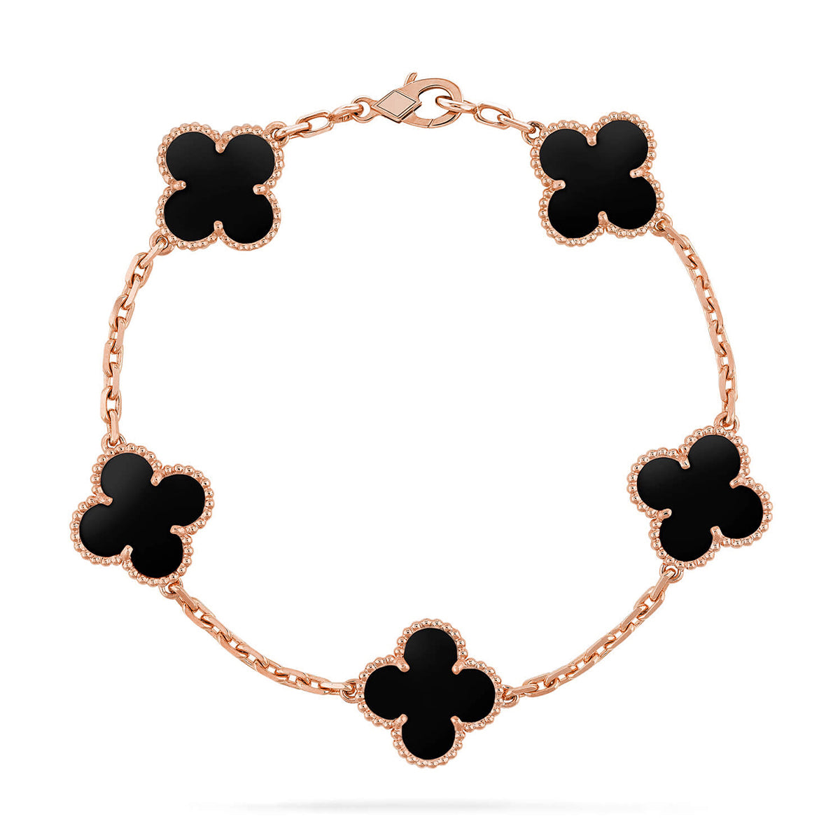 [Sophire Jewelry ] CLOVER 5 MOTIF ONYXS BRACELET COLLECTION