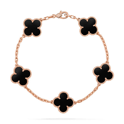 [Sophire Jewelry ] CLOVER 5 MOTIF ONYXS BRACELET COLLECTION