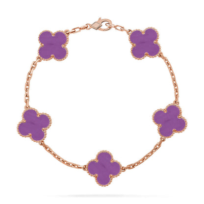 [Sophire Jewelry ] CLOVER 5 MOTIF VIOLET BRACELET COLLECTION