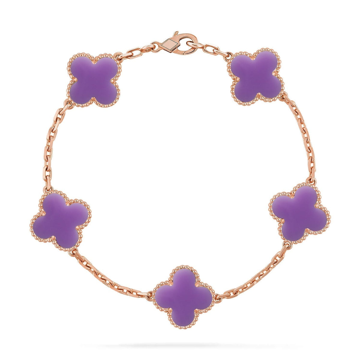[Sophire Jewelry ]CLOVER 5 MOTIF LIGHT PURPLE BRACELET COLLECTION