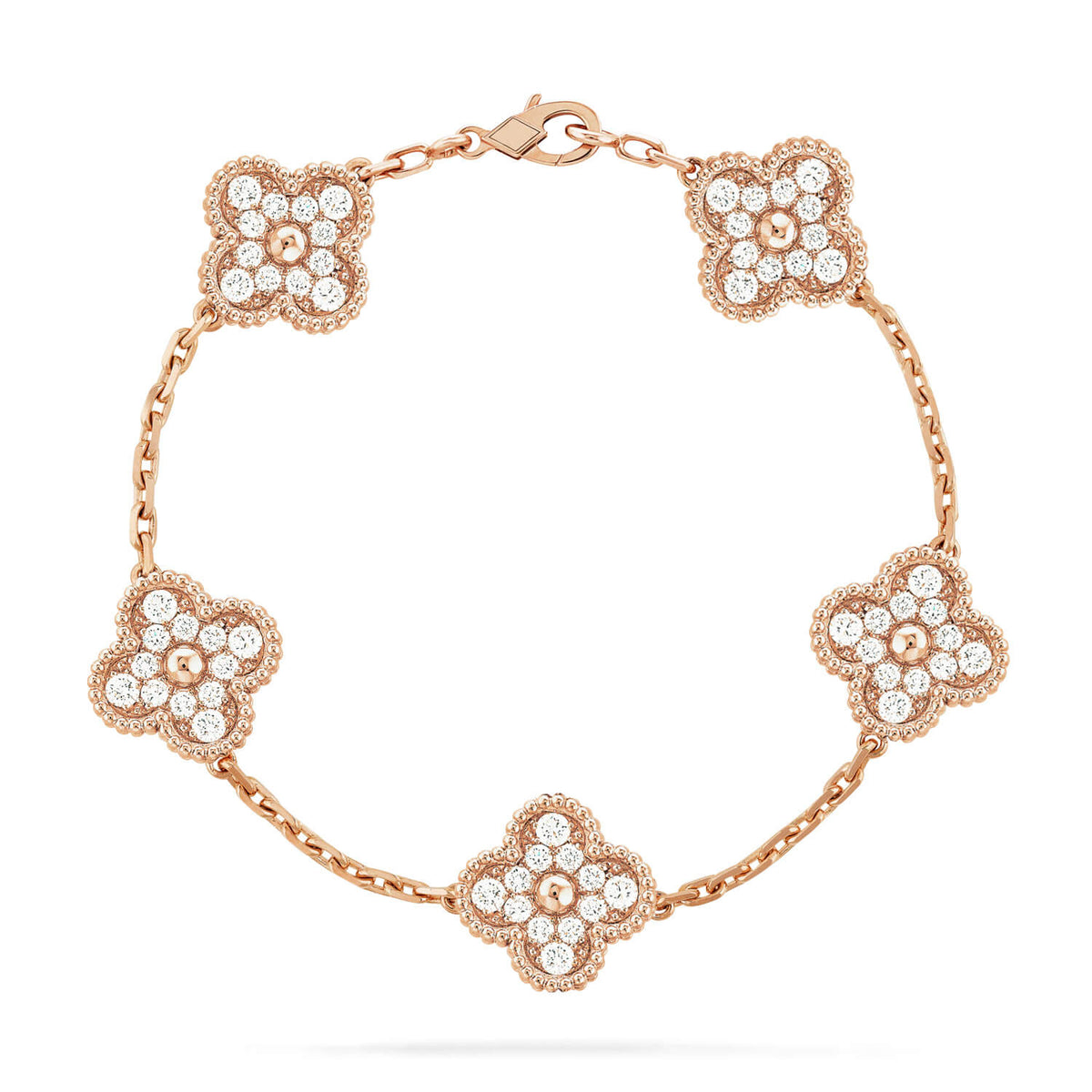 [Sophire Jewelry ] CLOVER 5 MOTIF FULL DIAMOND BRACELET COLLECTION