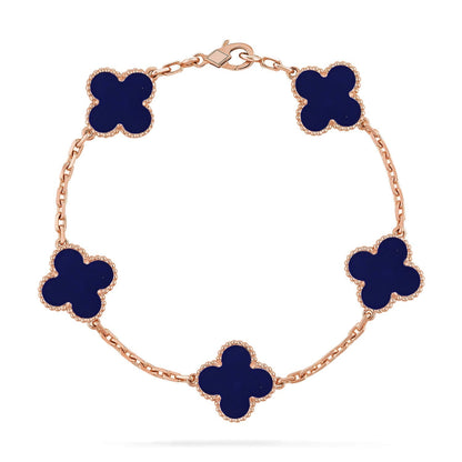 [Sophire Jewelry ]CLOVER 5 MOTIF LAPIS LAZULI BRACELET COLLECTION