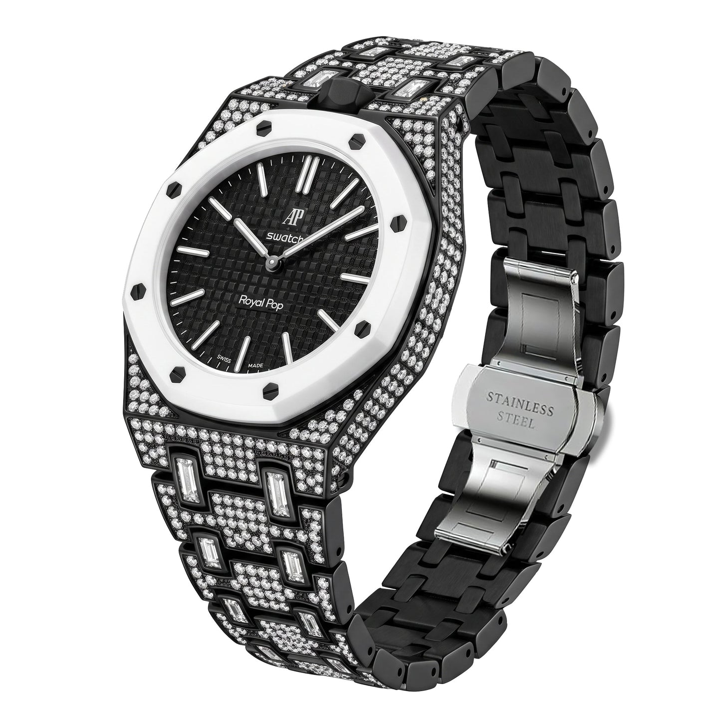 [Sophire]Royal Oak Pop Exclusive Bioceramic Case & Bioceramic Strap Full Diamond