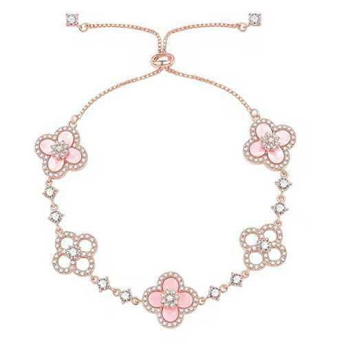 [Sophire Jewelry ]CLOVER 5 MOTIF PINK BLUE RED WHITE BRACELET