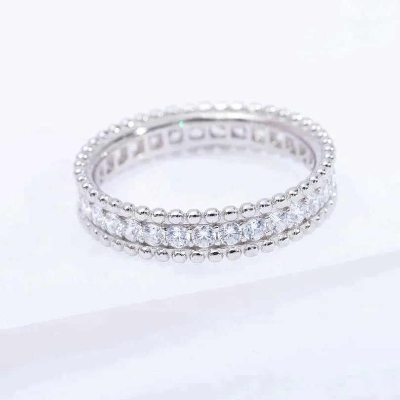 [Sophire Jewelry ]PERLEE DIAMOND SILVER RING