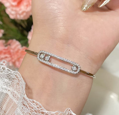 [Sophire Jewelry]Move Pavé Diamond Bangle Bracelet M