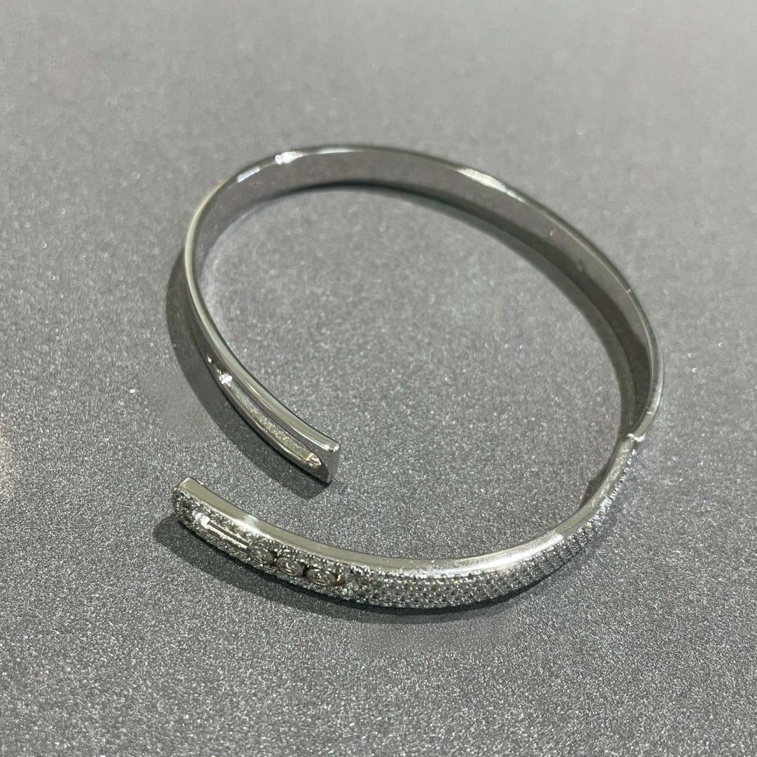 [Sophire Jewelry]Move Noa Rose Gold Pavé Diamond Bangle Bracelet