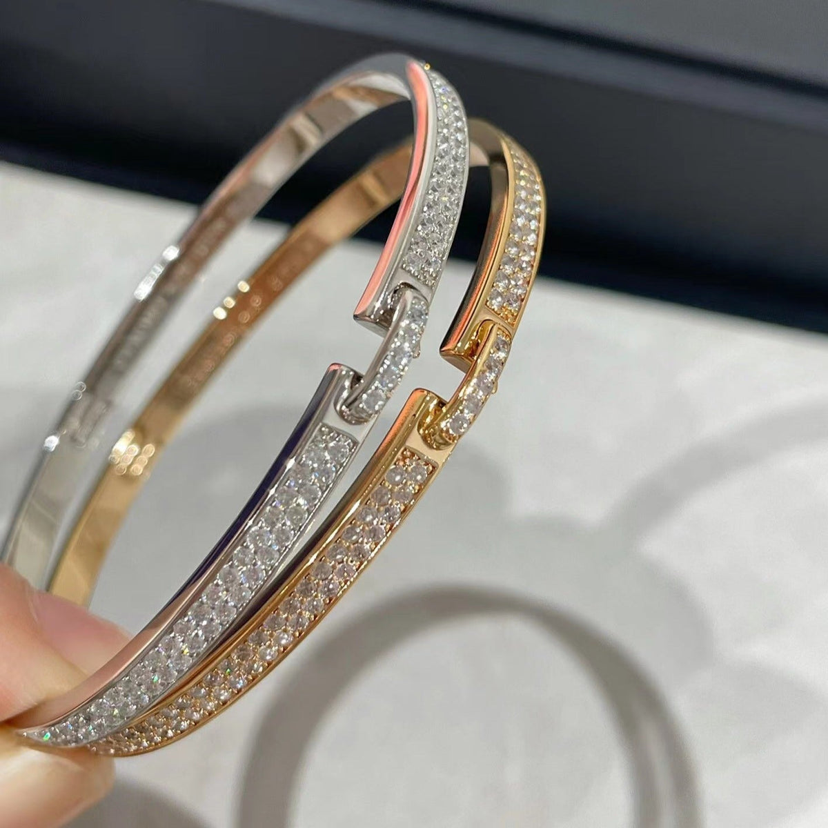 [Sophire Jewelry ]LIENS VIDENCE DIAMOND PAVED BRACELET