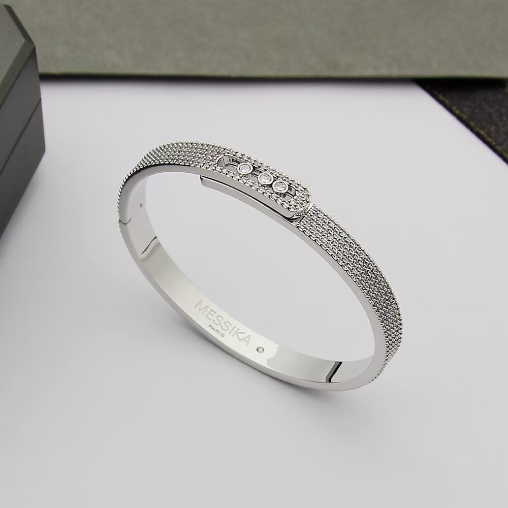 [Sophire Jewelry]Move Noa Full Pavé Diamond Bangle Bracelet