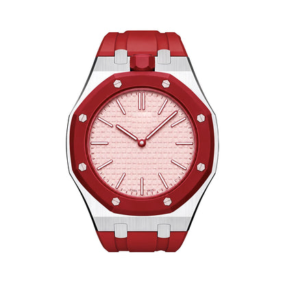 [Sophire]OAK POP RED STEEL SILICONE STRAP