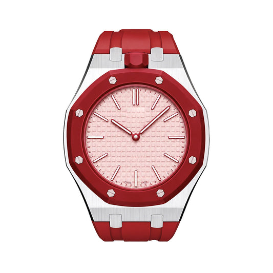 [Sophire]OAK POP RED STEEL SILICONE STRAP