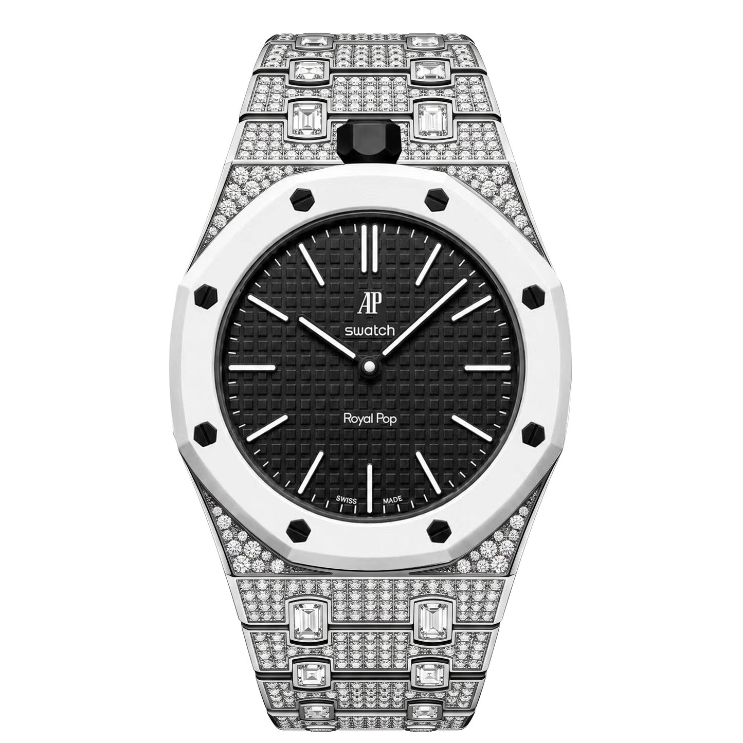 [Sophire]Royal Oak Pop Exclusive Bioceramic Case & Bioceramic Strap Full Diamond